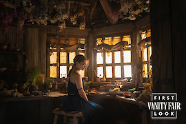 Actress Nazanin Boniadi as Bronwyn, seen here in her apothecary in Middle-earth’s Southlands