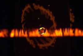 A model of The Ring during a photocall for the launch of <span class="push-double"></span>​<span class="pull-double">“</span>The Lord of the Rings: The Exhibition”